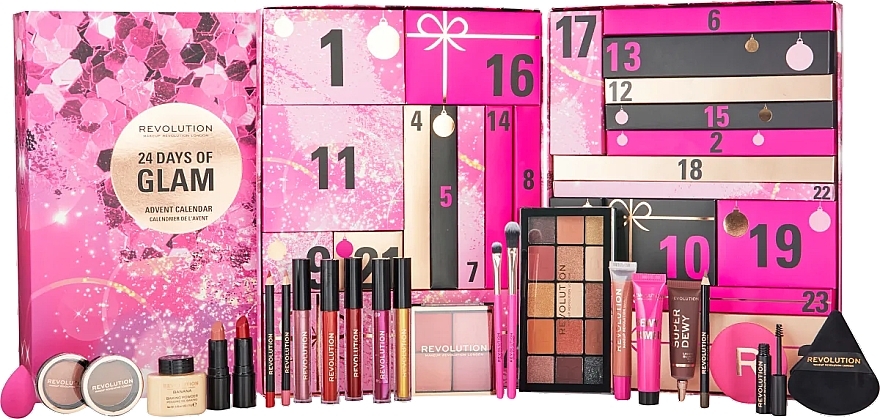 Calendario de Adviento con 24 productos – Makeup Revolution 24 Days of Glam Advent Calendar
