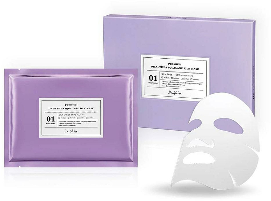 Mascarilla facial de tejido hidratante con escualano y colágeno – Dr. Althea Premium Squalane Silk Mask
