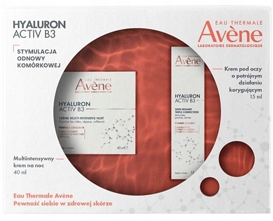 Set – Avene Hyaluron Activ B3 (crema de noche/40ml + crema contorno de ojos/15ml)